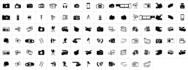 Kamera Dings Regular  glyph index