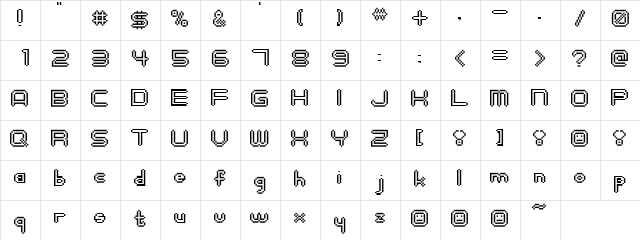 digitalisMAN Regular  glyph index