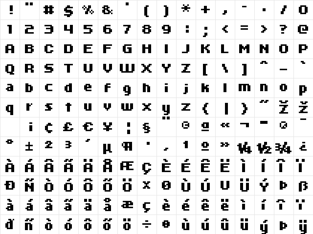 kroeger 06_66 Regular  glyph index