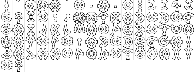 Anillo Outline Outline  glyph index
