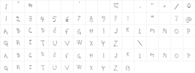 Holy Smokes Regular  glyph index