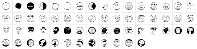 NiceNeighbours Regular  glyph index