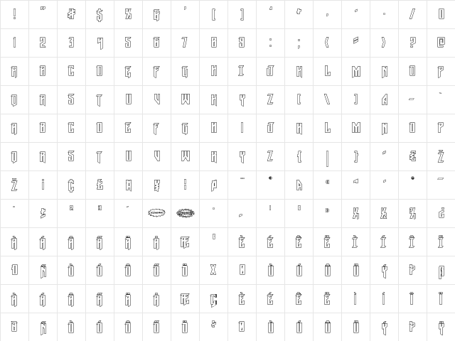 Winter Solstice Outline Outline  glyph index