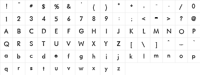 Liver Black Regular  glyph index