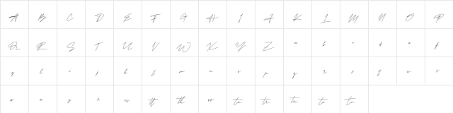 KattelaSignature Thin  glyph index
