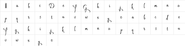 Grafyk Demo  glyph index