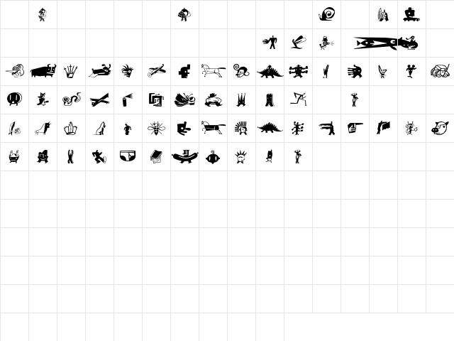 BigCheeseLight Regular  glyph index