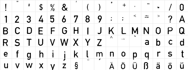 Copystruct Normal  glyph index