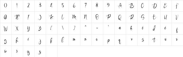 Goodday Regular  glyph index