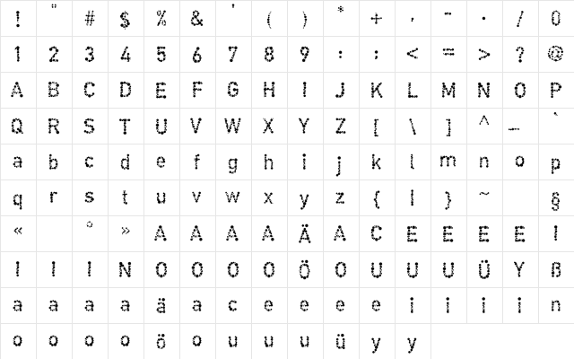 Coronaviral Regular  glyph index