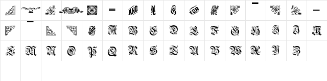 GriffinTwo Plain  glyph index