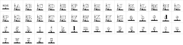 KG 911 Regular  glyph index