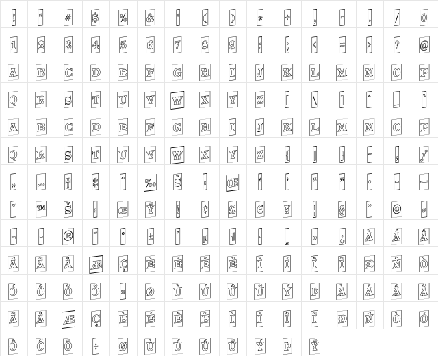 a_TrianglerCmOtlUp Regular  glyph index