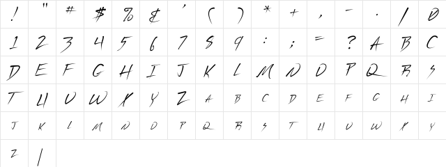 Schnell Regular  glyph index