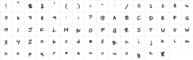 Coates Regular  glyph index
