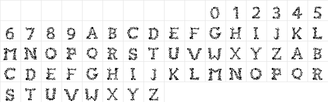 FIZZO Heavy Regular  glyph index