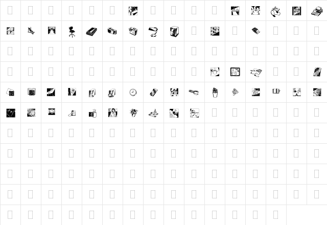 DF Industrials One Plain  glyph index