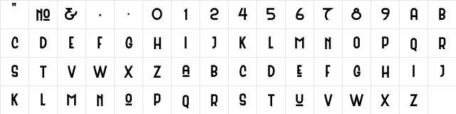 Batavia Sans Clean Regular  glyph index