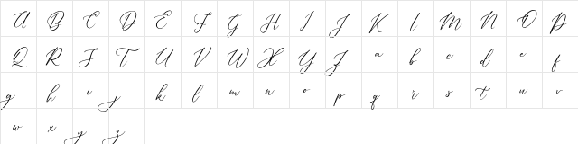 Dellaine FREE Regular  glyph index