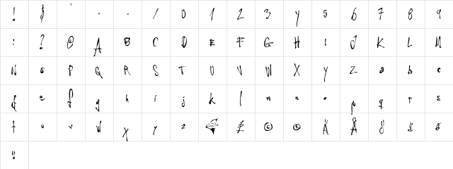 Little Insect Regular  glyph index