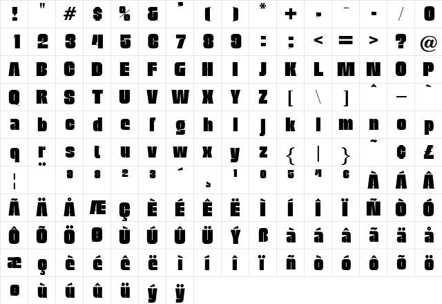 Neil Bold  glyph index