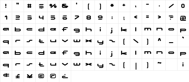 No Clocks Regular  glyph index
