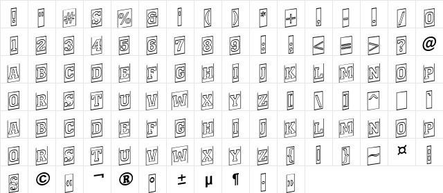 a_MonumentoTtlCmOtlUp Regular  glyph index
