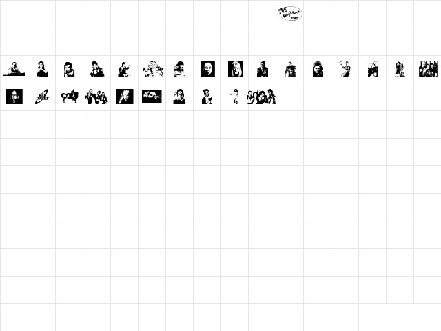 RED DWARF CHARACTERS Regular  glyph index