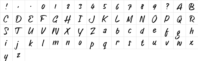Old Letterhand TRIAL Old Letterhand regular  glyph index