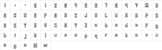 Jasper BRK Regular  glyph index