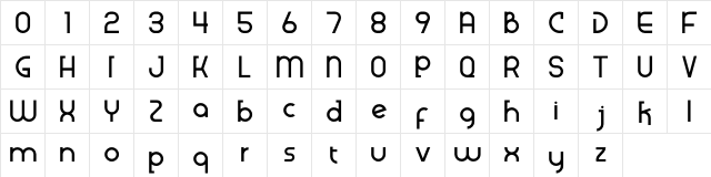 Klenik. Regular  glyph index