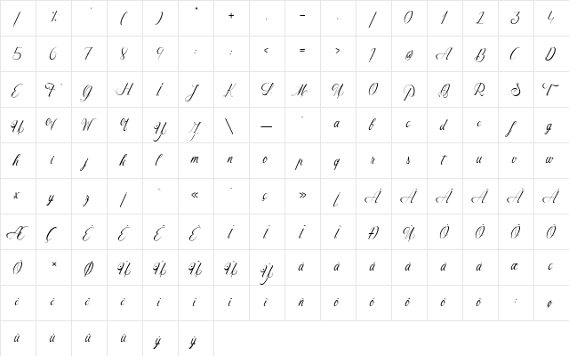 Question and Love Italic  glyph index