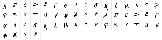 Vtks BlowUp Regular  glyph index