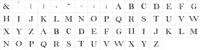 Beffle Regular  glyph index