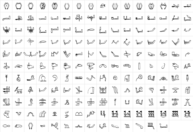 GlyphExtLibG Bold  glyph index