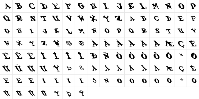 FZ JAZZY 55 LEFTY Normal  glyph index