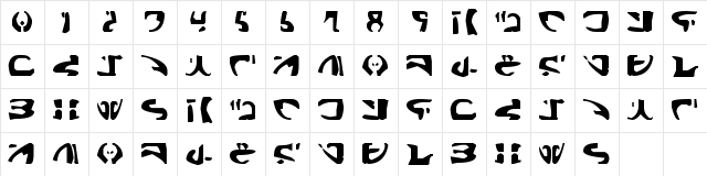tANTALOG2 Regular  glyph index