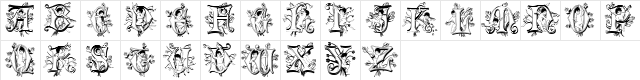 Cherubs MA Regular  glyph index