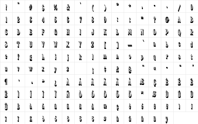 WindsorEloDSh1 Regular  glyph index