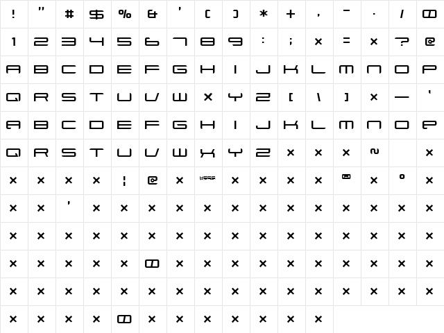 ft88 Normal  glyph index