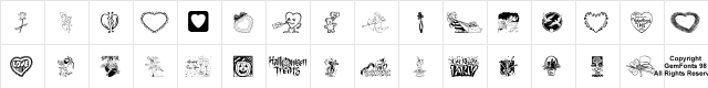 Multicasion Regular  glyph index