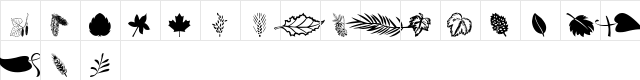wmleaves1 Regular  glyph index