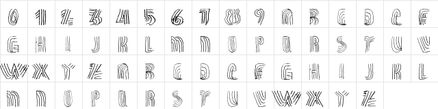 THRASHLINE Regular  glyph index
