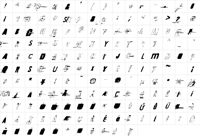 Random Change in Mood Regular  glyph index