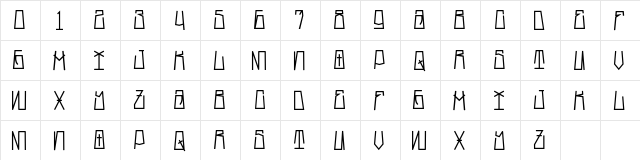 SkinySmile Regular  glyph index