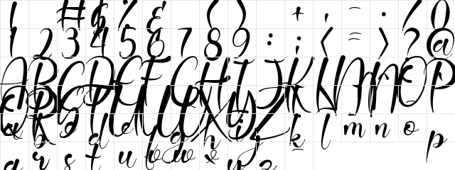 Jattestor Demo Regular  glyph index