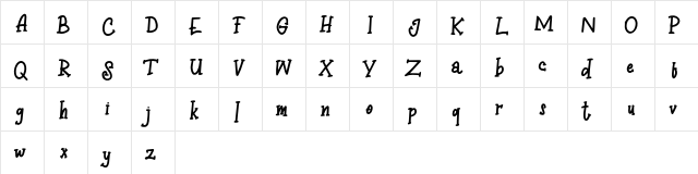 Eathoc FREE Regular  glyph index