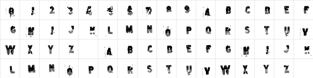 the american flag Regular  glyph index