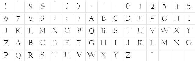 Night In The Ruts 6 Regular  glyph index