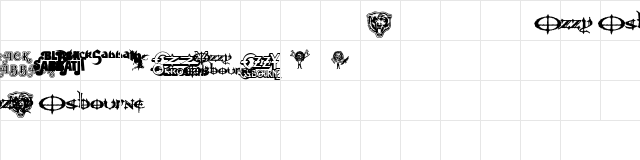 SabOzzDings Regular  glyph index